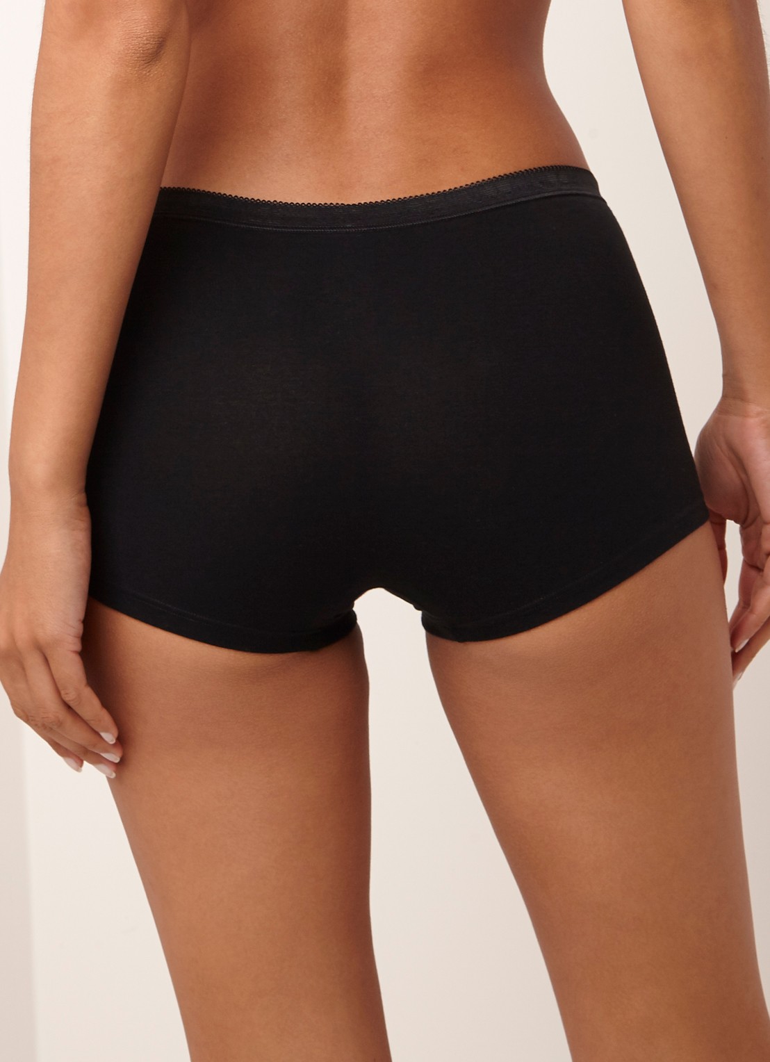Sloggi Basic shorts met detail van kant - achterkant zwart
