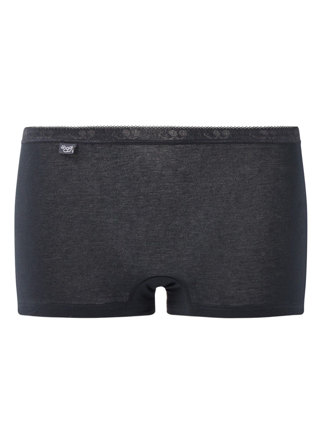 Sloggi Basic shorts met detail van kant - voorkant 3 zwart