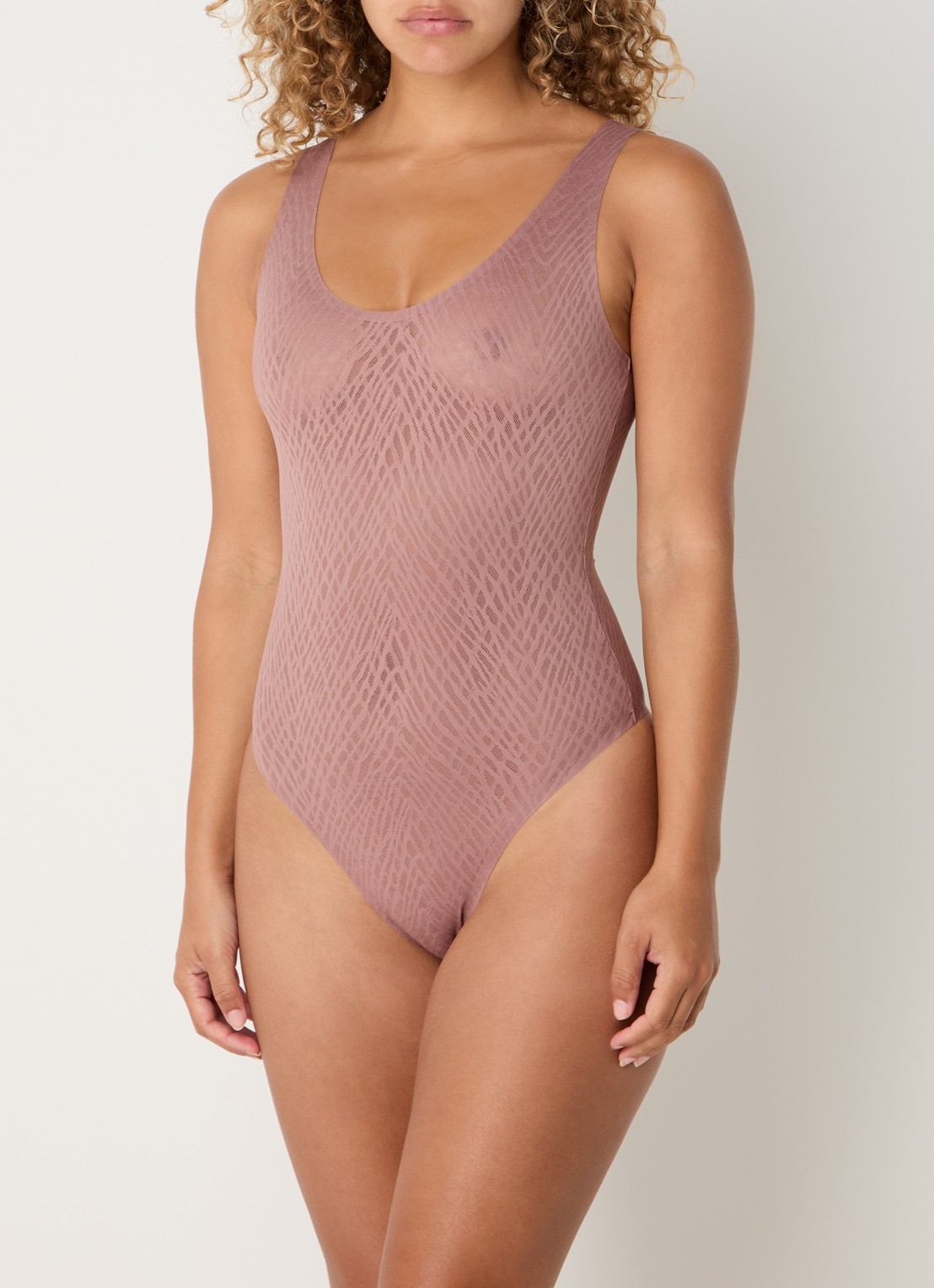 Sloggi Bliss naadloze body  - voorkant 2 oudroze