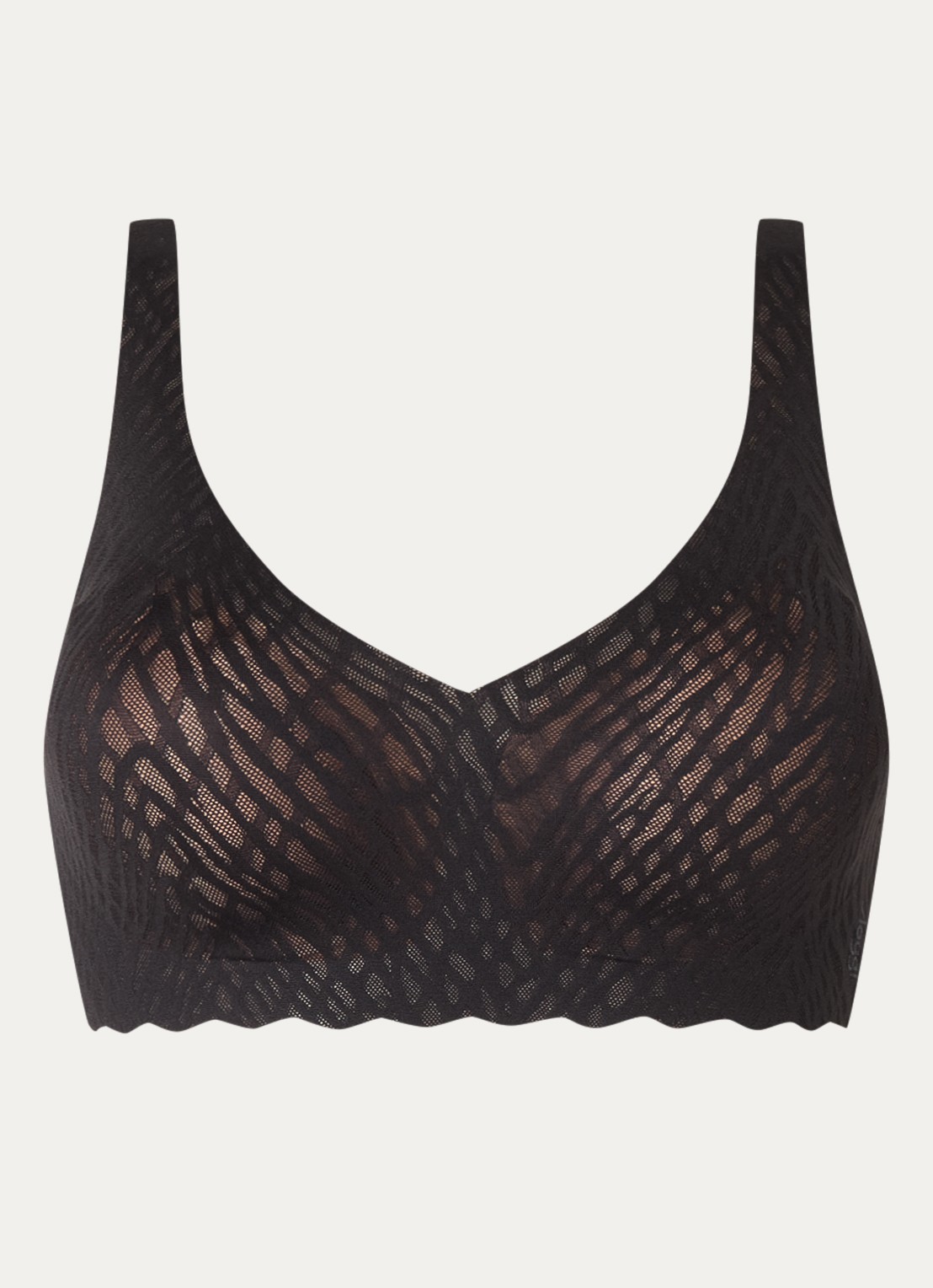 Sloggi Bliss naadloze bralette met uitneembare vulling - voorkant 4 zwart