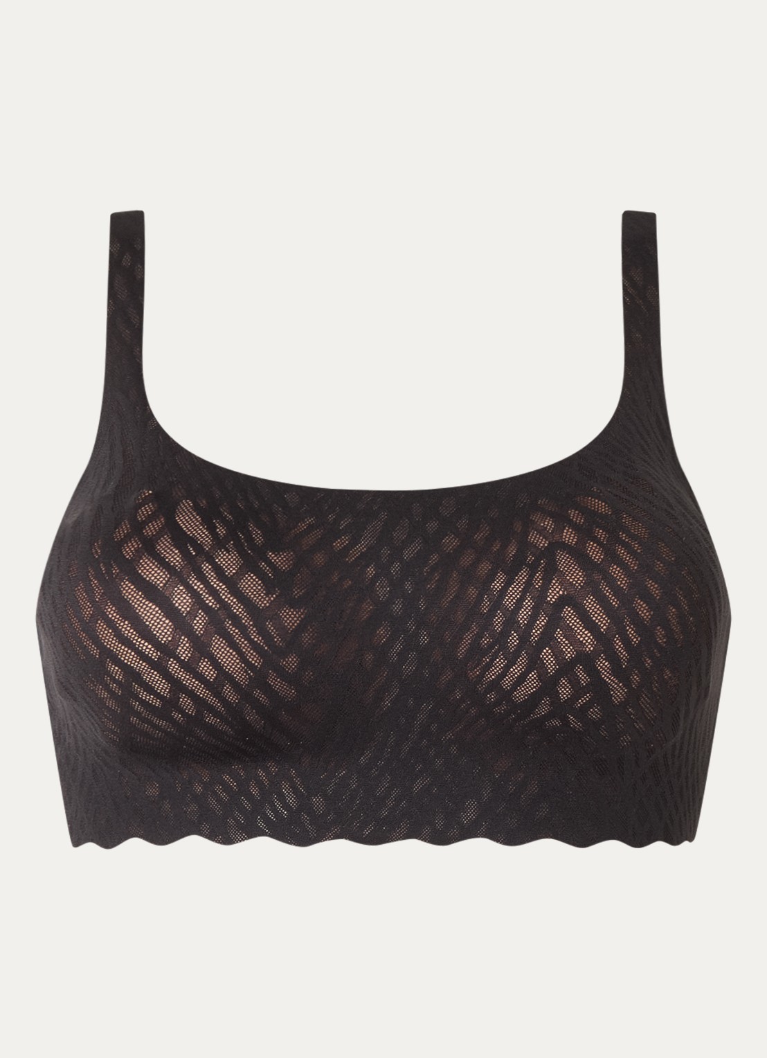 Sloggi Bliss naadloze bralette met uitneembare vulling - voorkant 3 zwart