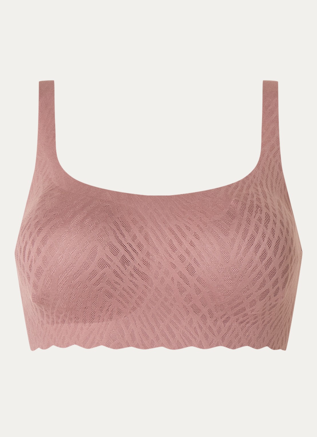 Sloggi Bliss naadloze bralette met uitneembare vulling - voorkant oudroze
