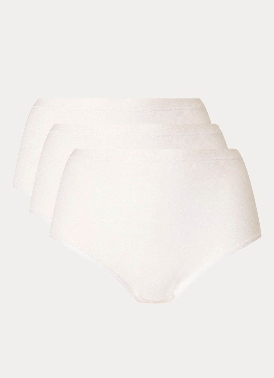 Sloggi Go Daily high waisted slip in 3-pack - voorkant 7 wit