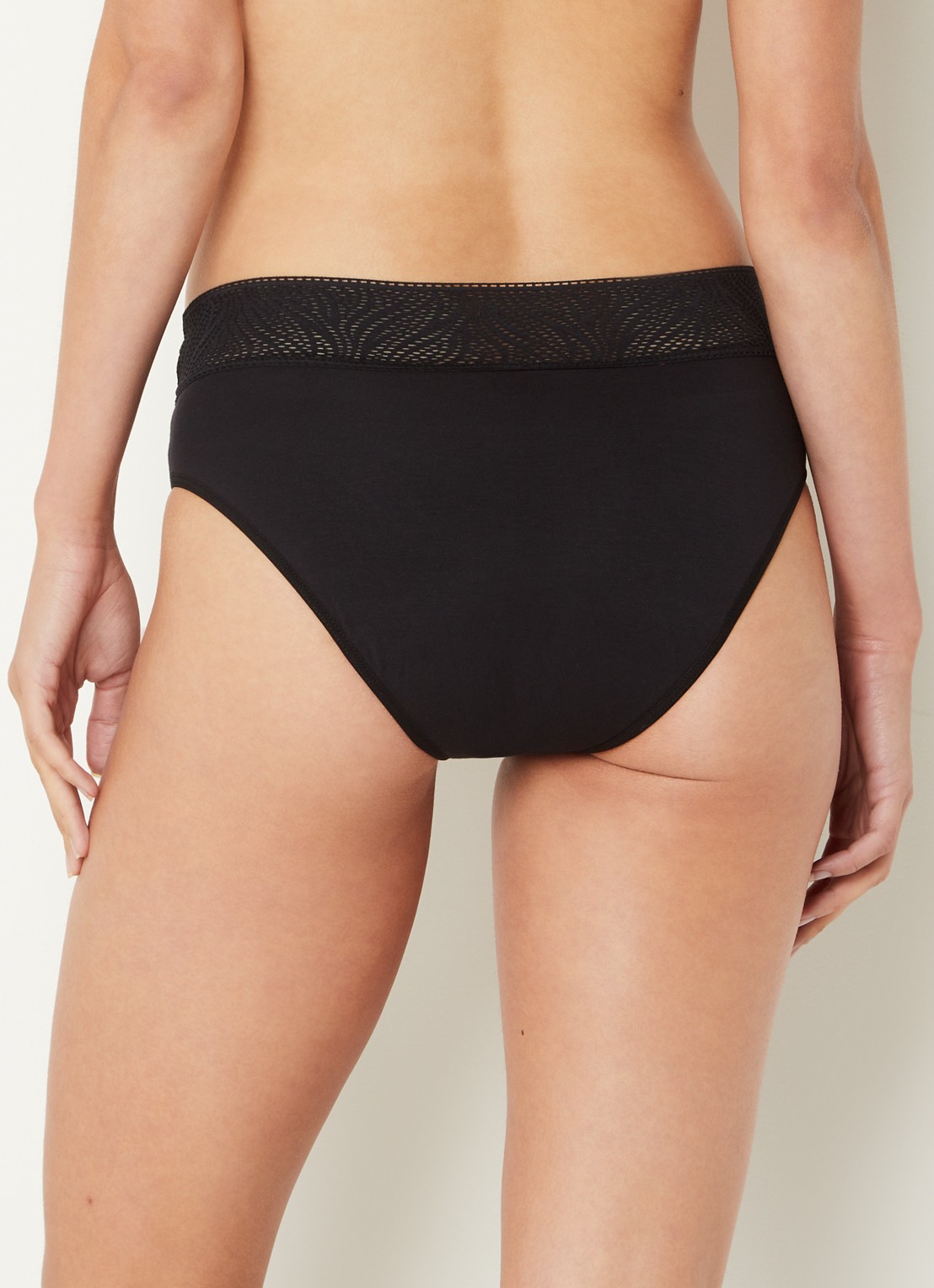 Sloggi Menstruatie ondergoed light flow in 2-pack - achterkant zwart