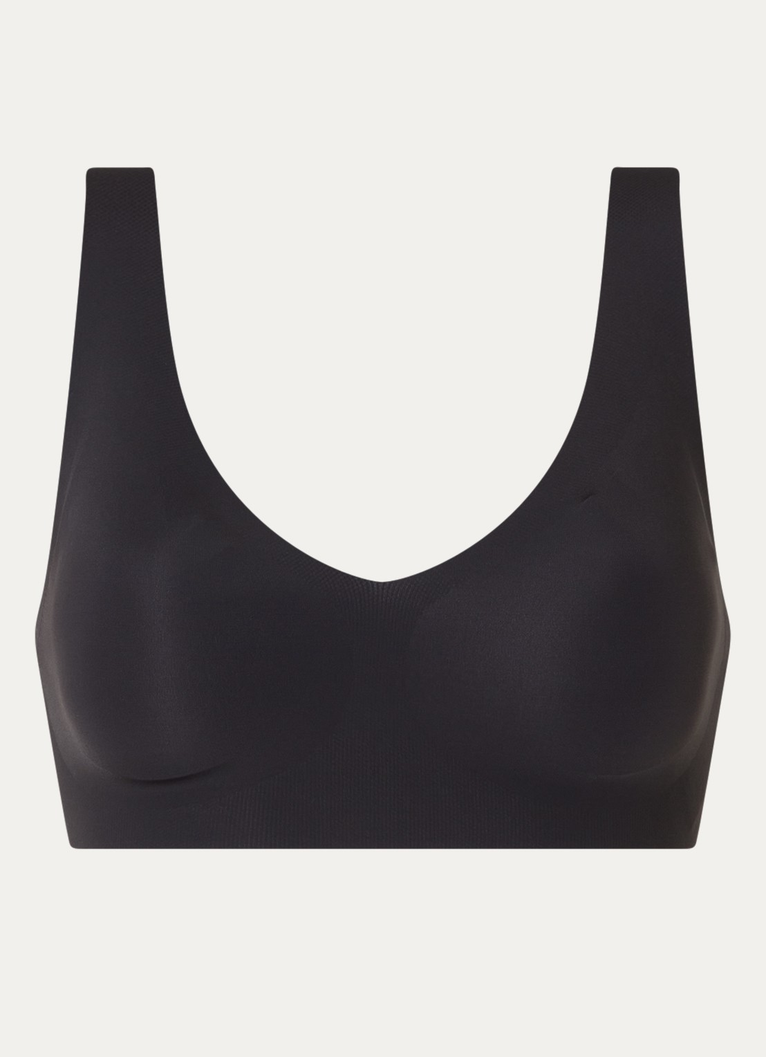 Sloggi Zero Feel 2.0 naadloze bralette met uitneembare vulling - voorkant zwart
