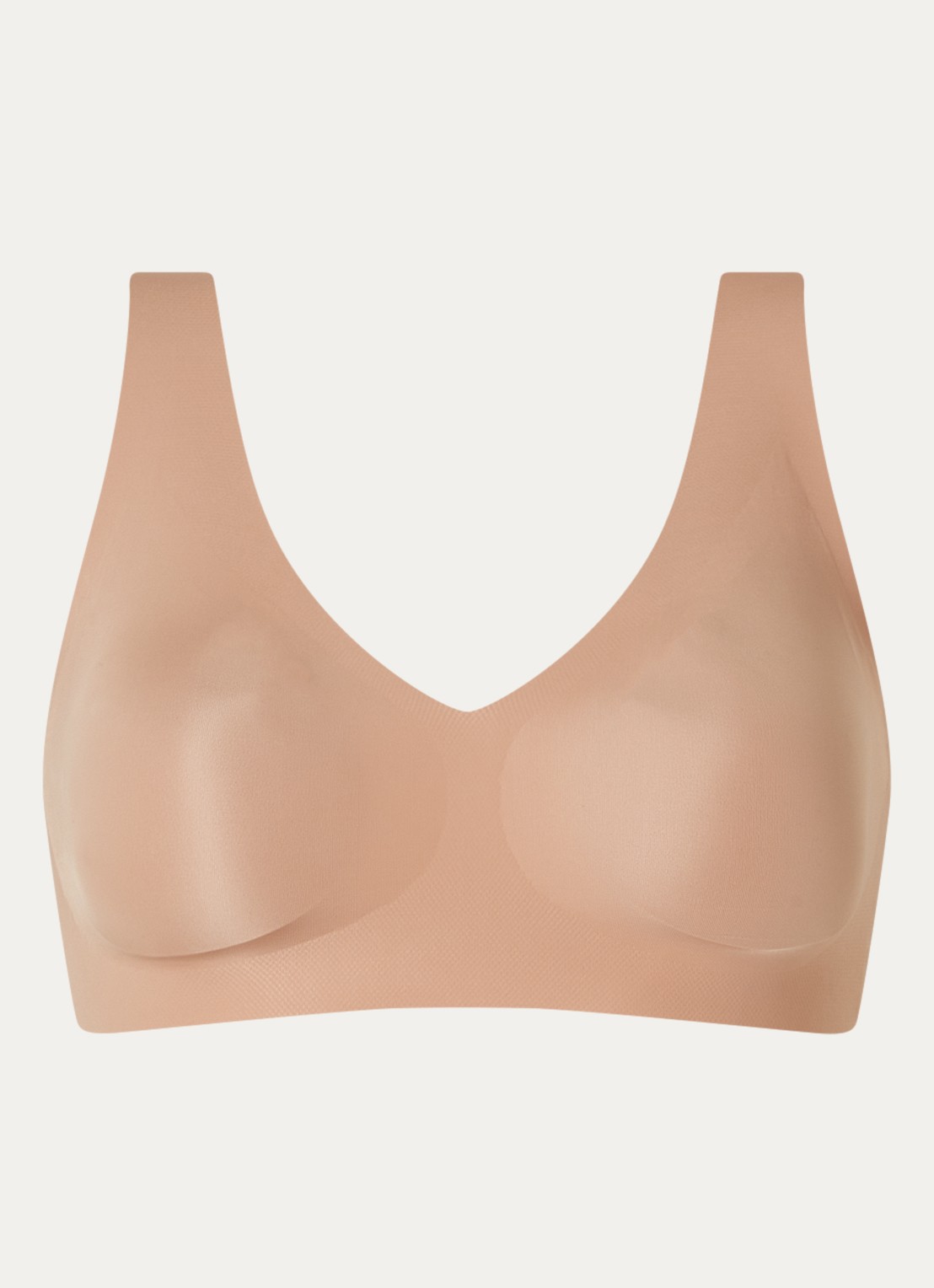 Sloggi Zero Feel 2.0 naadloze bralette met uitneembare vulling - voorkant 4 beige