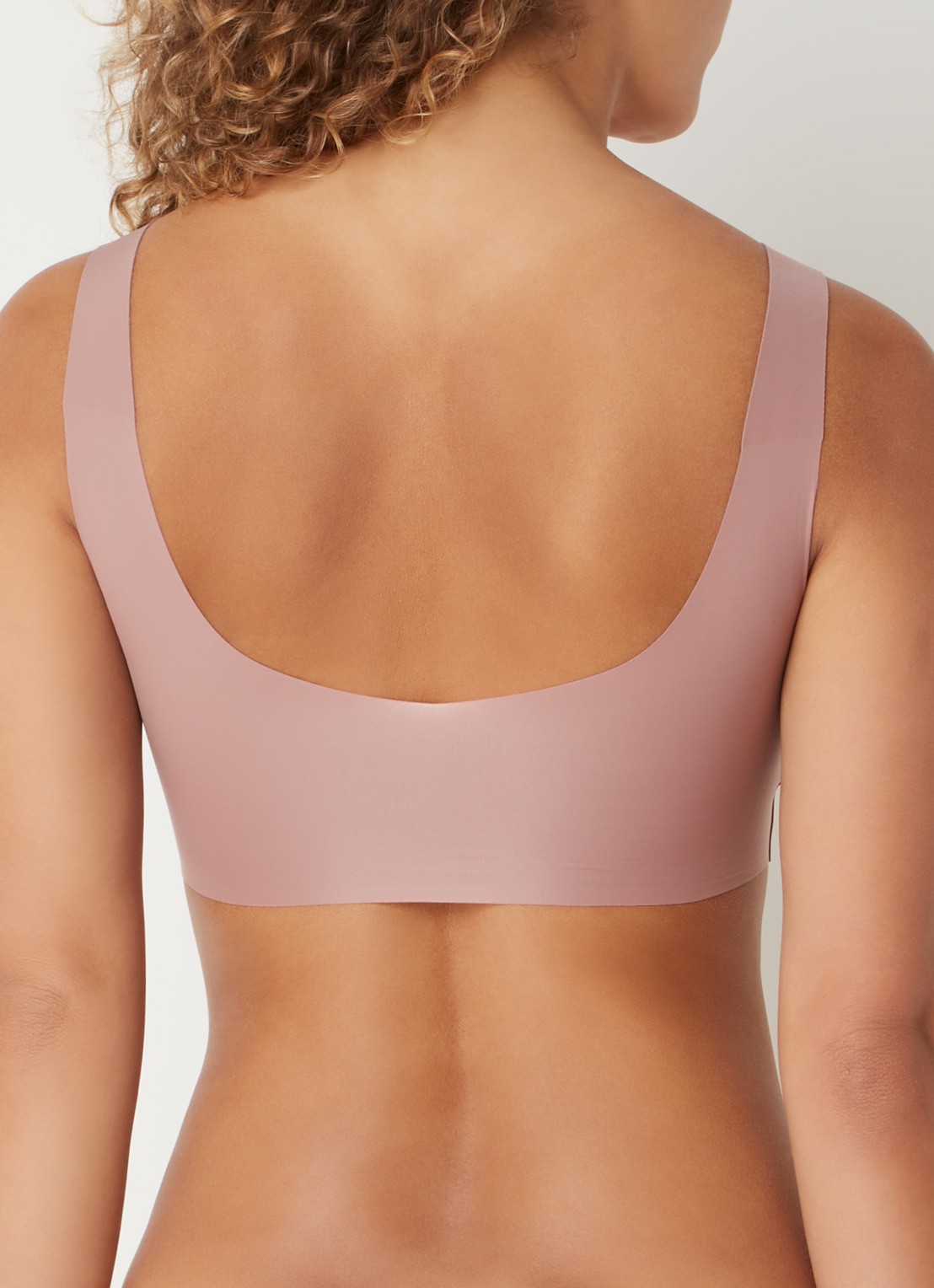 Sloggi Zero Feel 2.0 naadloze crop top met uitneembare vulling - achterkant 3 oudroze