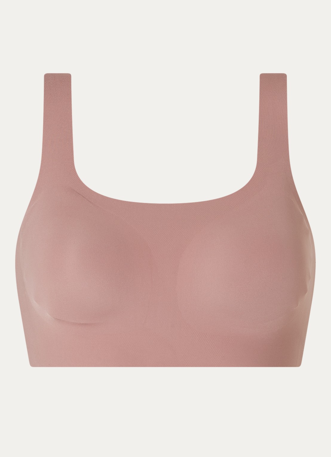 Sloggi Zero Feel 2.0 naadloze crop top met uitneembare vulling - voorkant oudroze