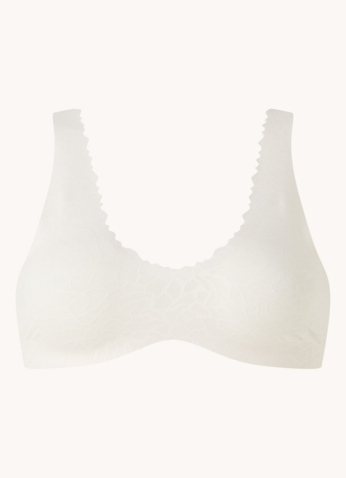 Sloggi ZERO Feel Lace voorgevormde bralette met uitneembare vulling - voorkant 2 creme