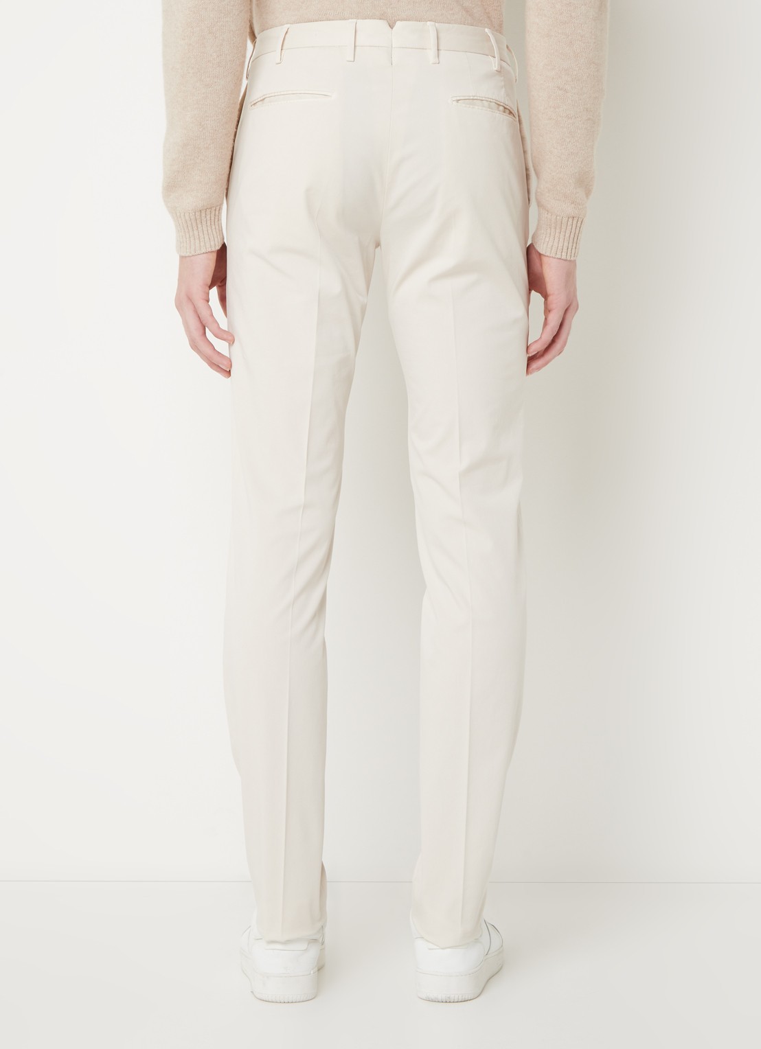 Slowear Royal Batavia slim fit chino met steekzakken - achterkant 5 grijs