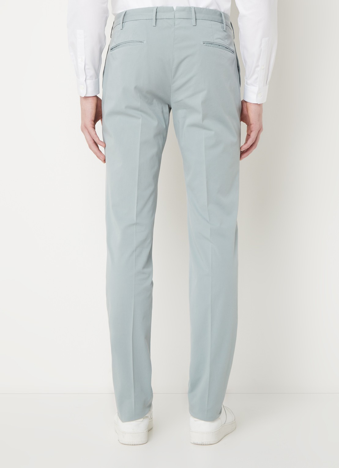 Slowear Royal Batavia slim fit chino met steekzakken - achterkant 3 mint