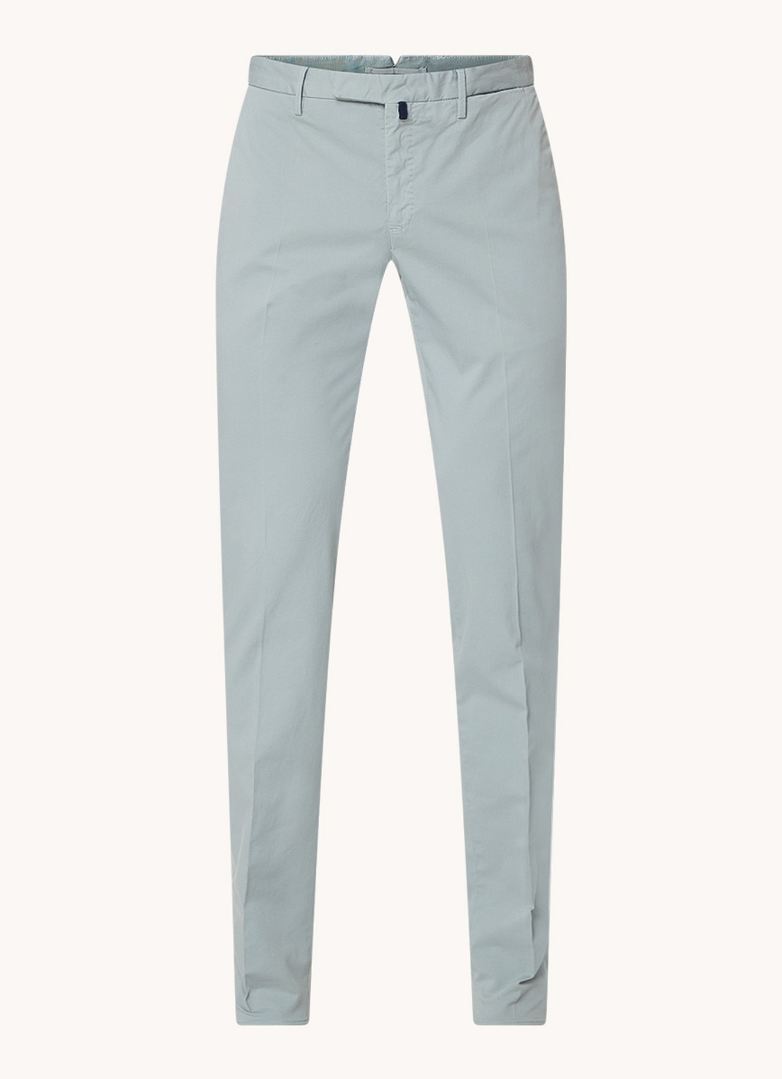 Slowear Royal Batavia slim fit chino met steekzakken - voorkant 4 mint