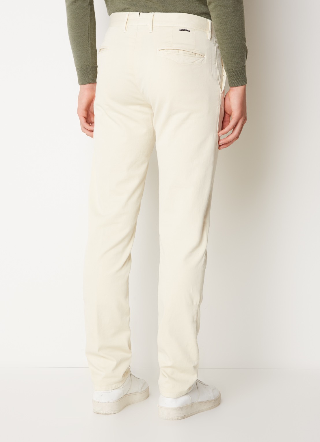 Slowear Slim fit chino met steekzakken - achterkant creme