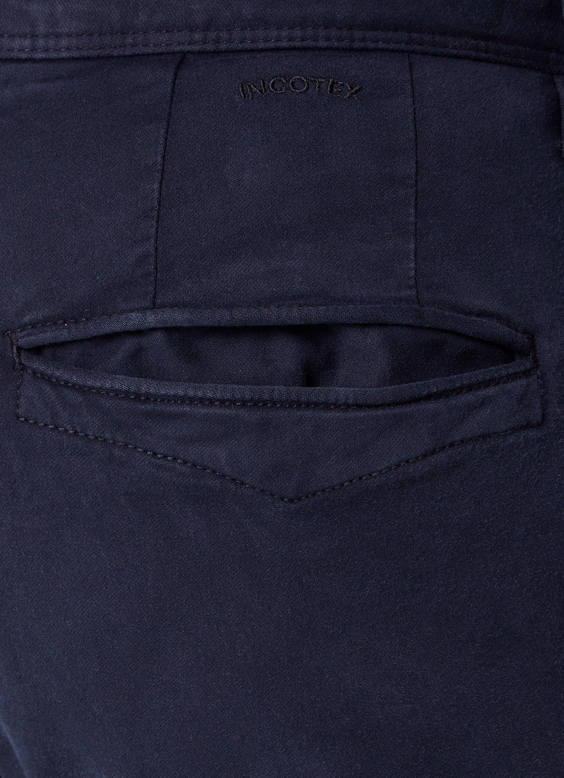 Slowear Slim fit chino met steekzakken - detail 6 donkerblauw