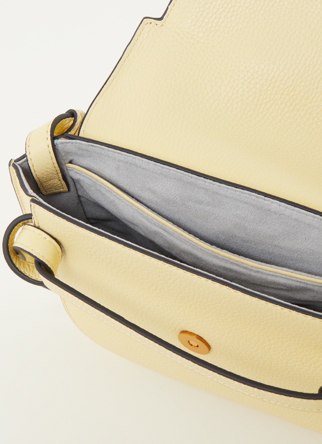Smaak Clint crossbodytas van leer - detail 3 lichtgeel