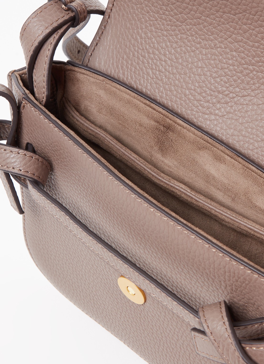Smaak Clint crossbodytas van leer - detail lichtbruin