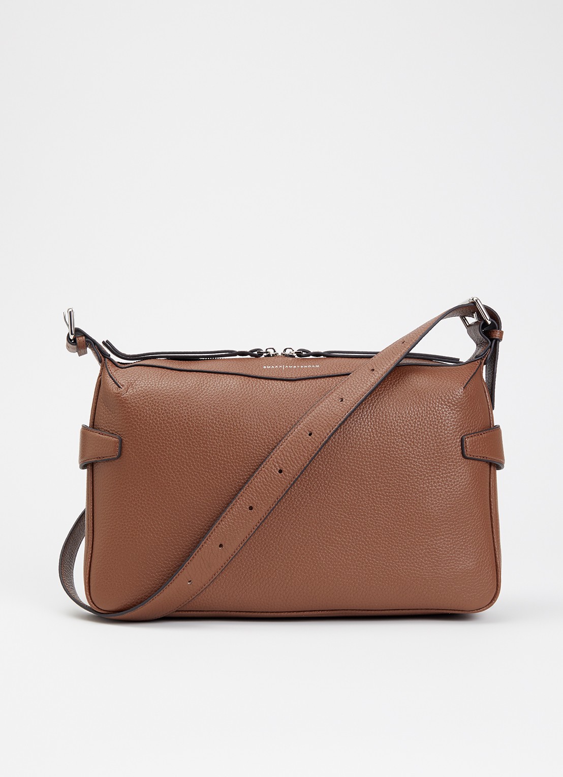 Smaak Daryl crossbodytas van leer - voorkant bruin