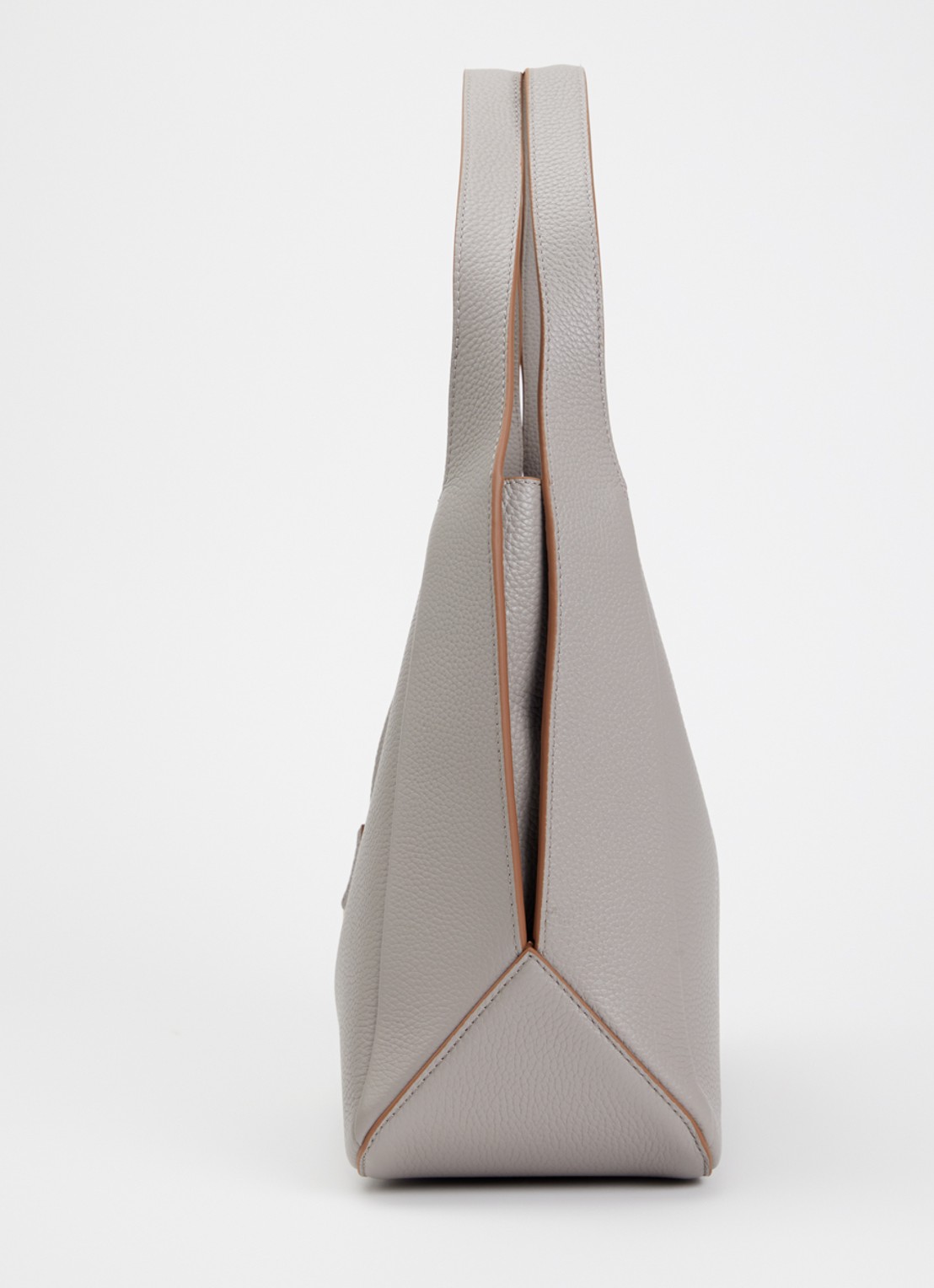 Smaak Elles schoudertas van leer met afneembare schouderriem - detail 4 taupe