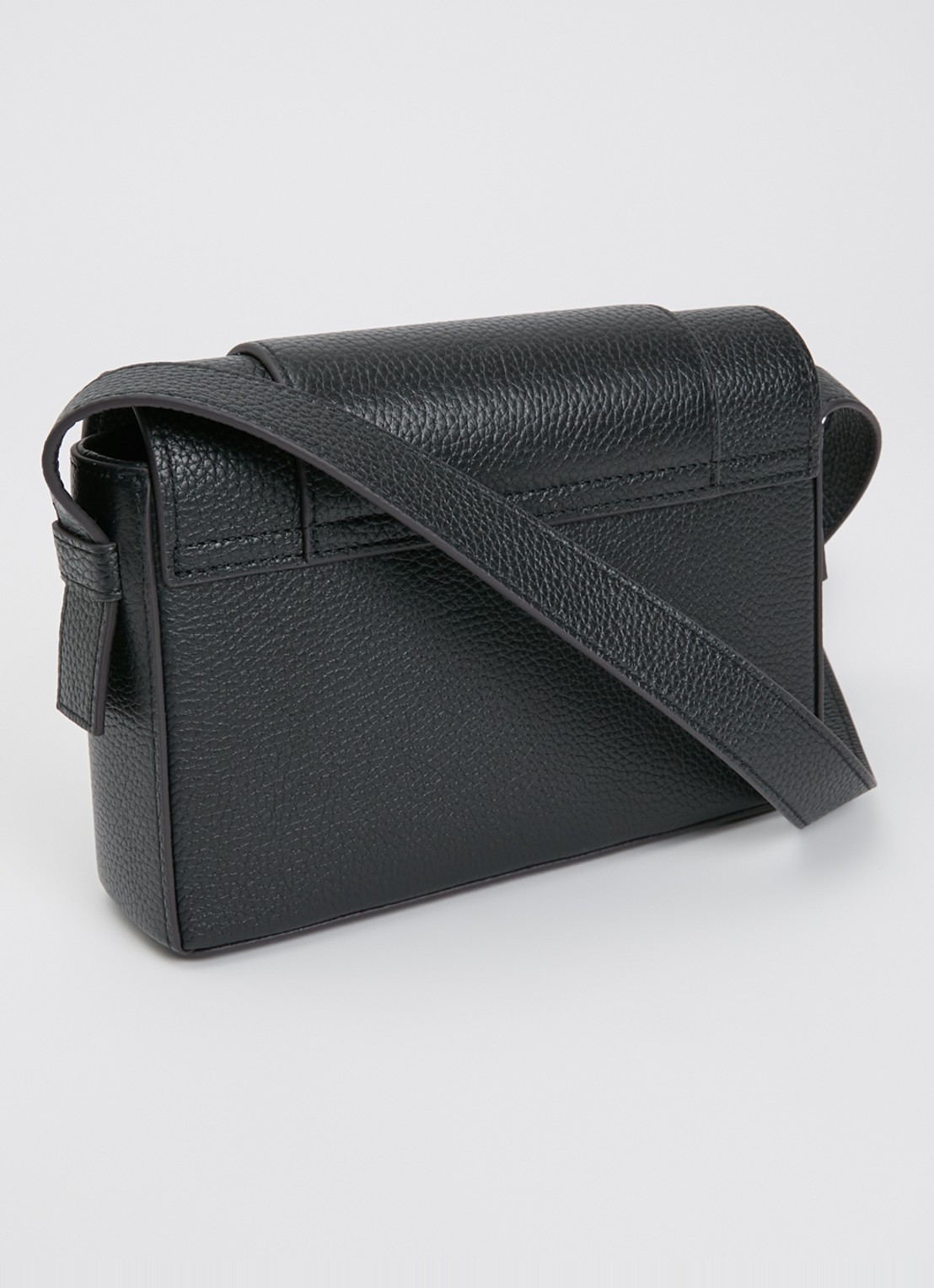 Smaak Megan crossbodytas van leer met logo - achterkant 5 zwart