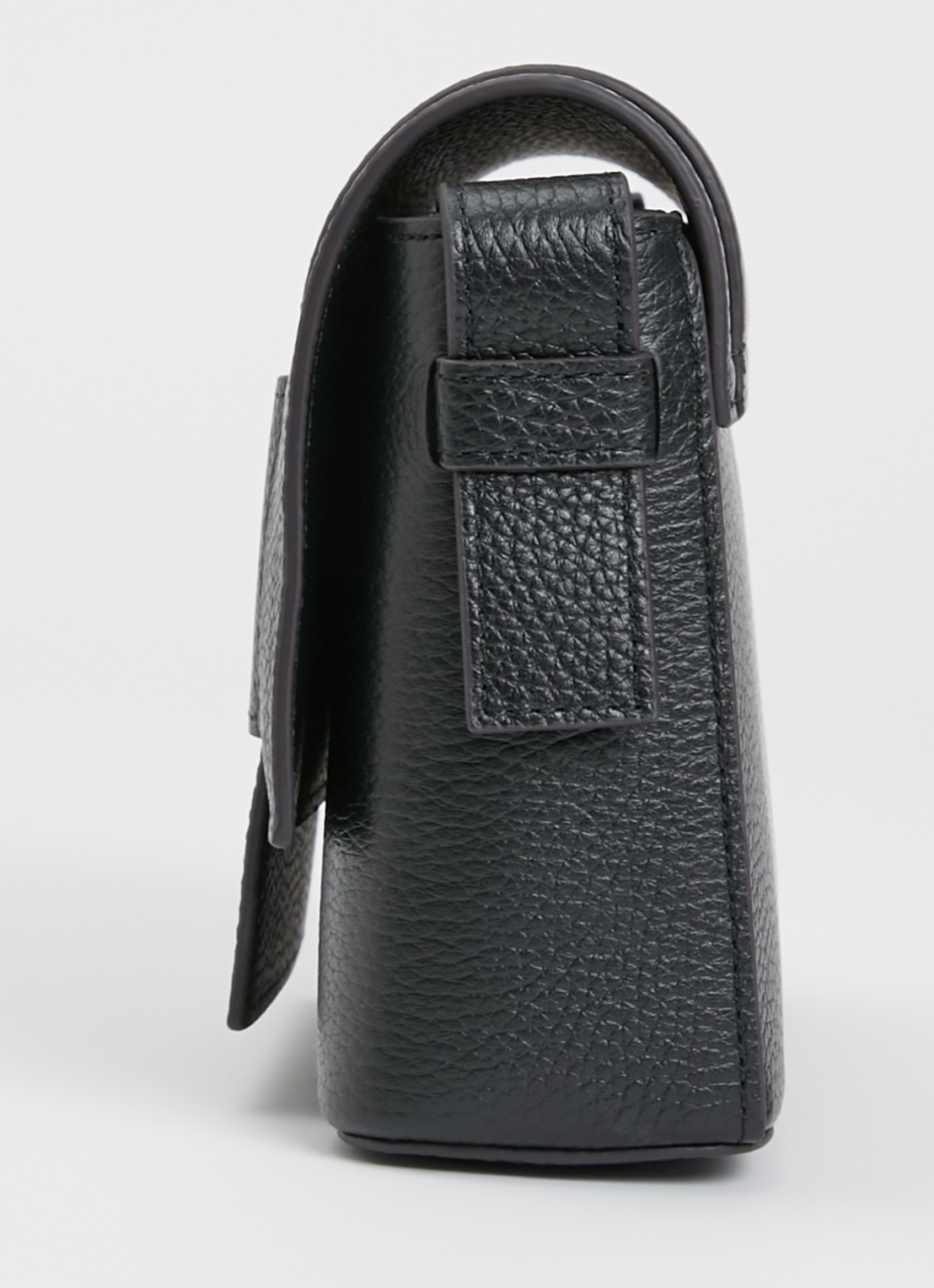 Smaak Megan crossbodytas van leer met logo - detail 2 zwart