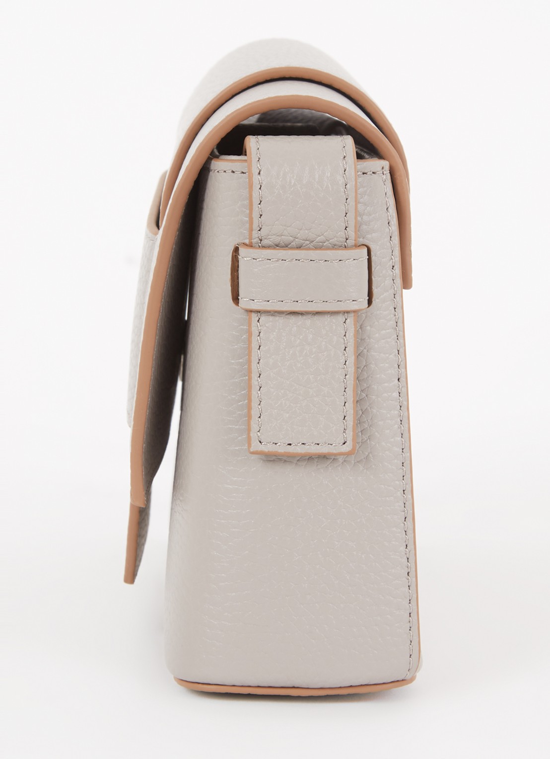 Smaak Megan crossbodytas van leer - detail 2 taupe