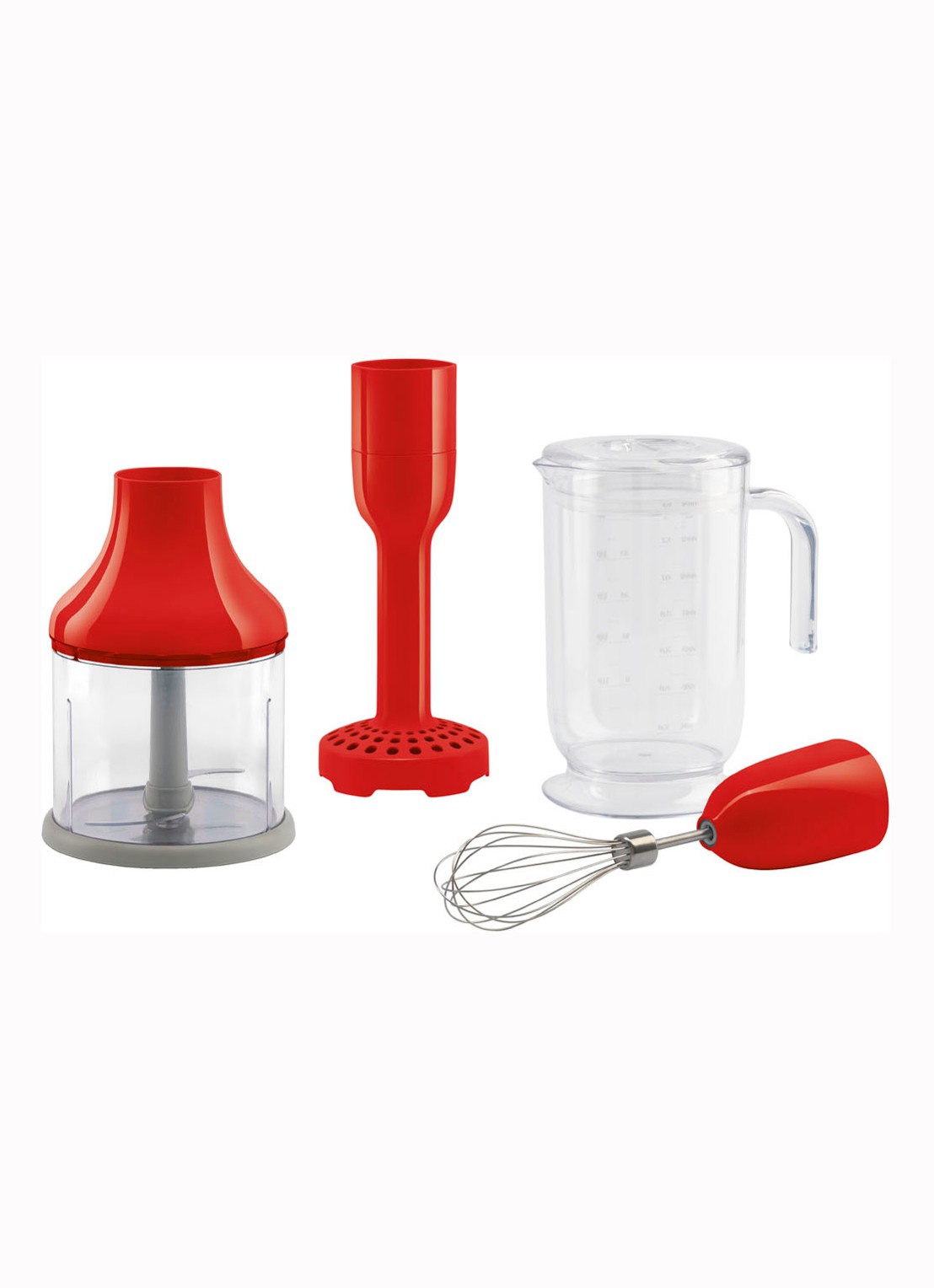 SMEG 50's Style accessoireset voor de staafmixer HBF01RD - voorkant rood