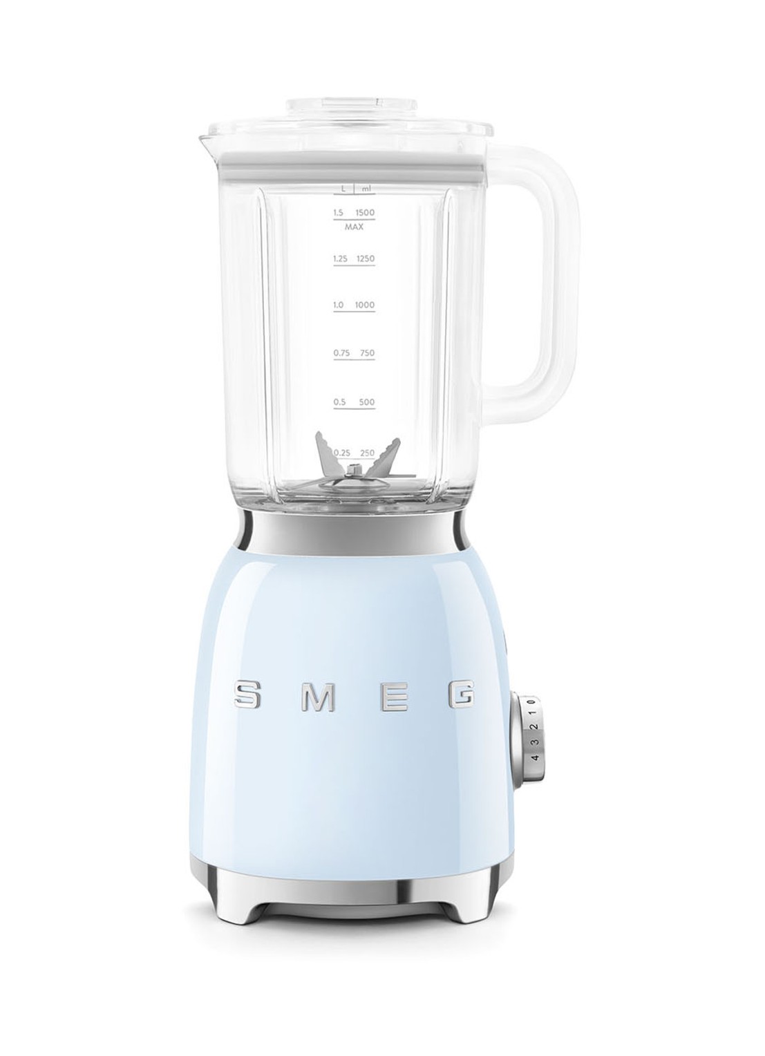 SMEG 50's Style Blender 1,5 liter BLF03PBEU - voorkant pastelblauw