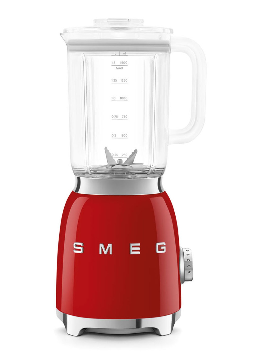SMEG 50's Style Blender 1,5 liter BLF03RDEU - voorkant 6 rood