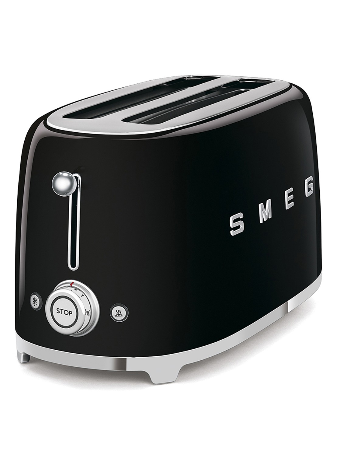 SMEG 50's Style broodrooster 2-slots extra lang TSF02BLEU - voorkant 2 zwart