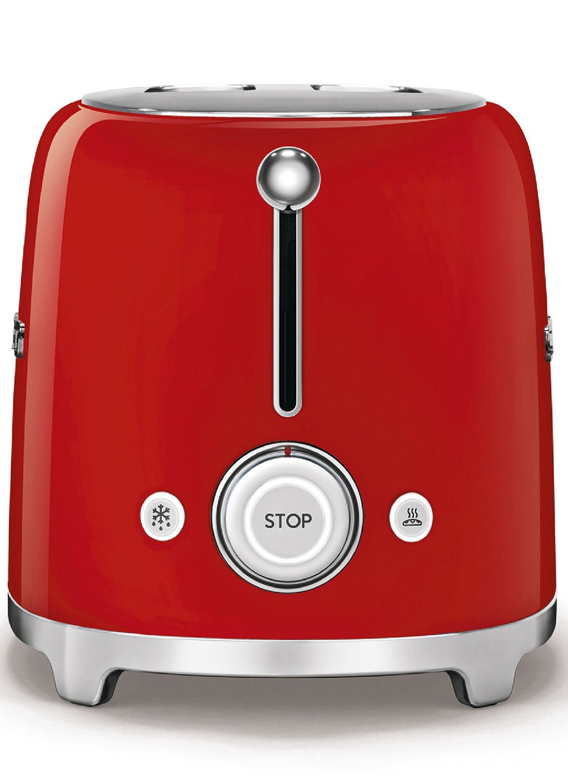 SMEG 50's Style broodrooster 2-slots extra lang TSF02RDEU  - achterkant 2 rood