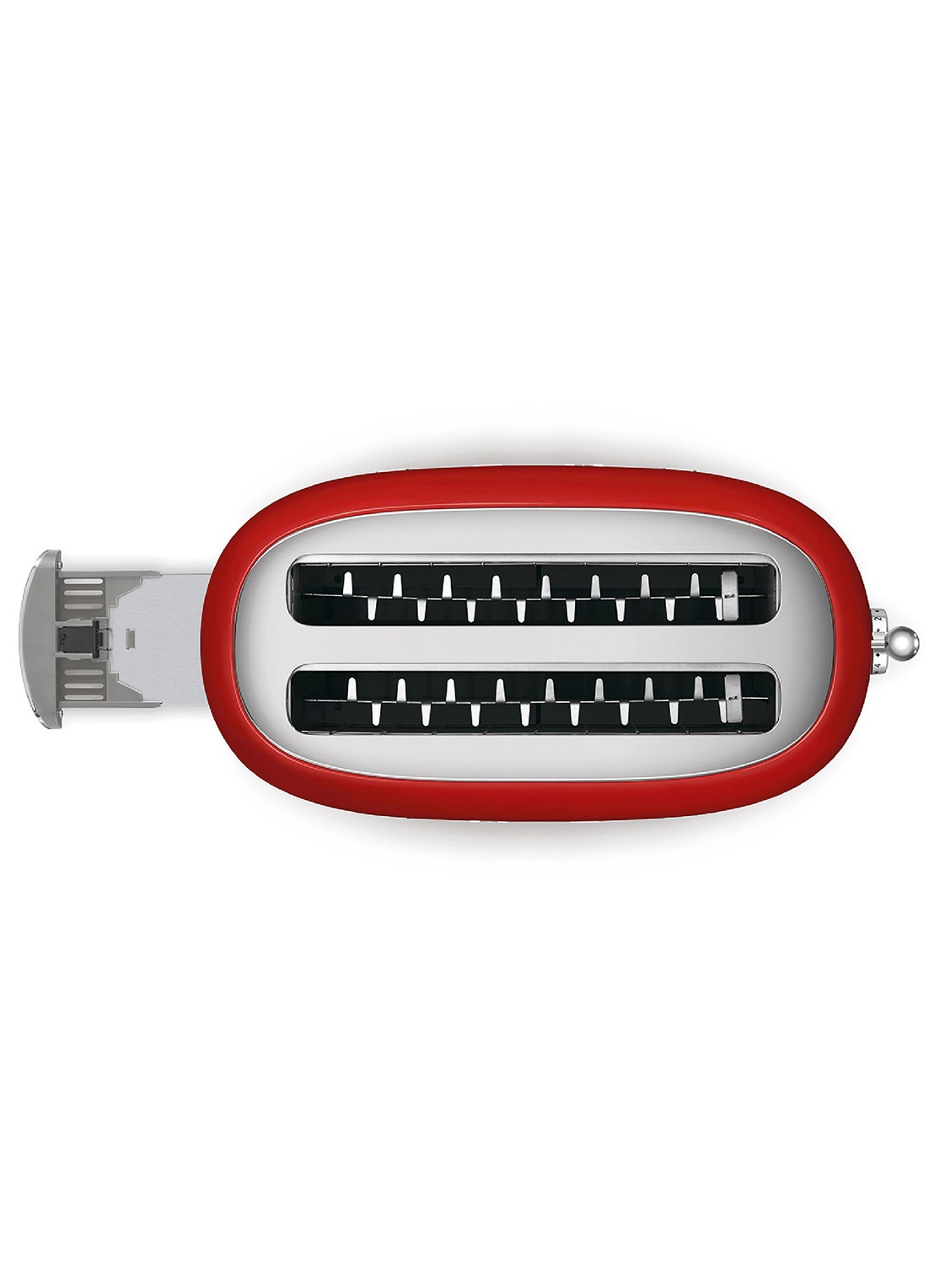 SMEG 50's Style broodrooster 2-slots extra lang TSF02RDEU  - detail rood