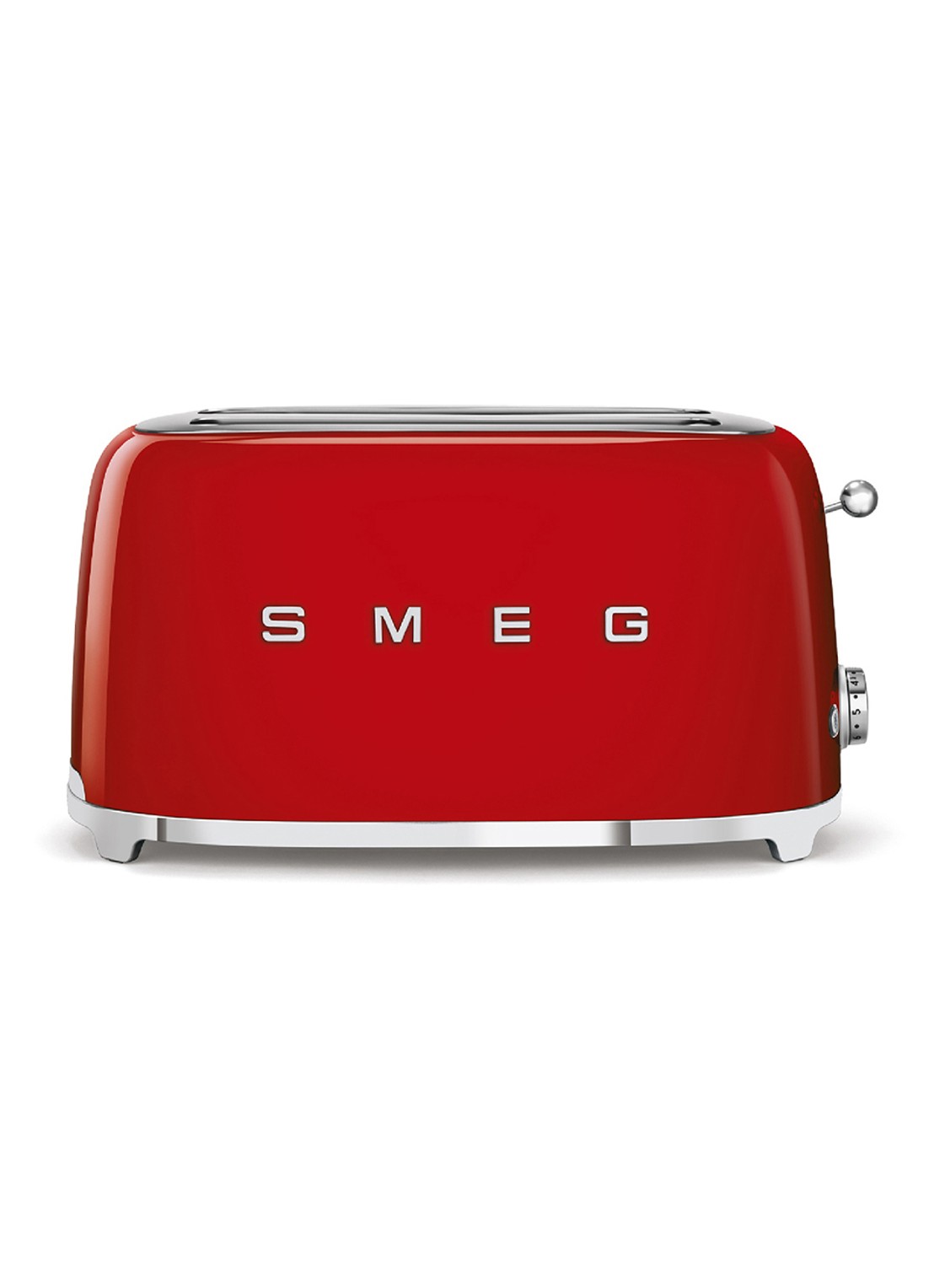 SMEG 50's Style broodrooster 2-slots extra lang TSF02RDEU  - voorkant 3 rood