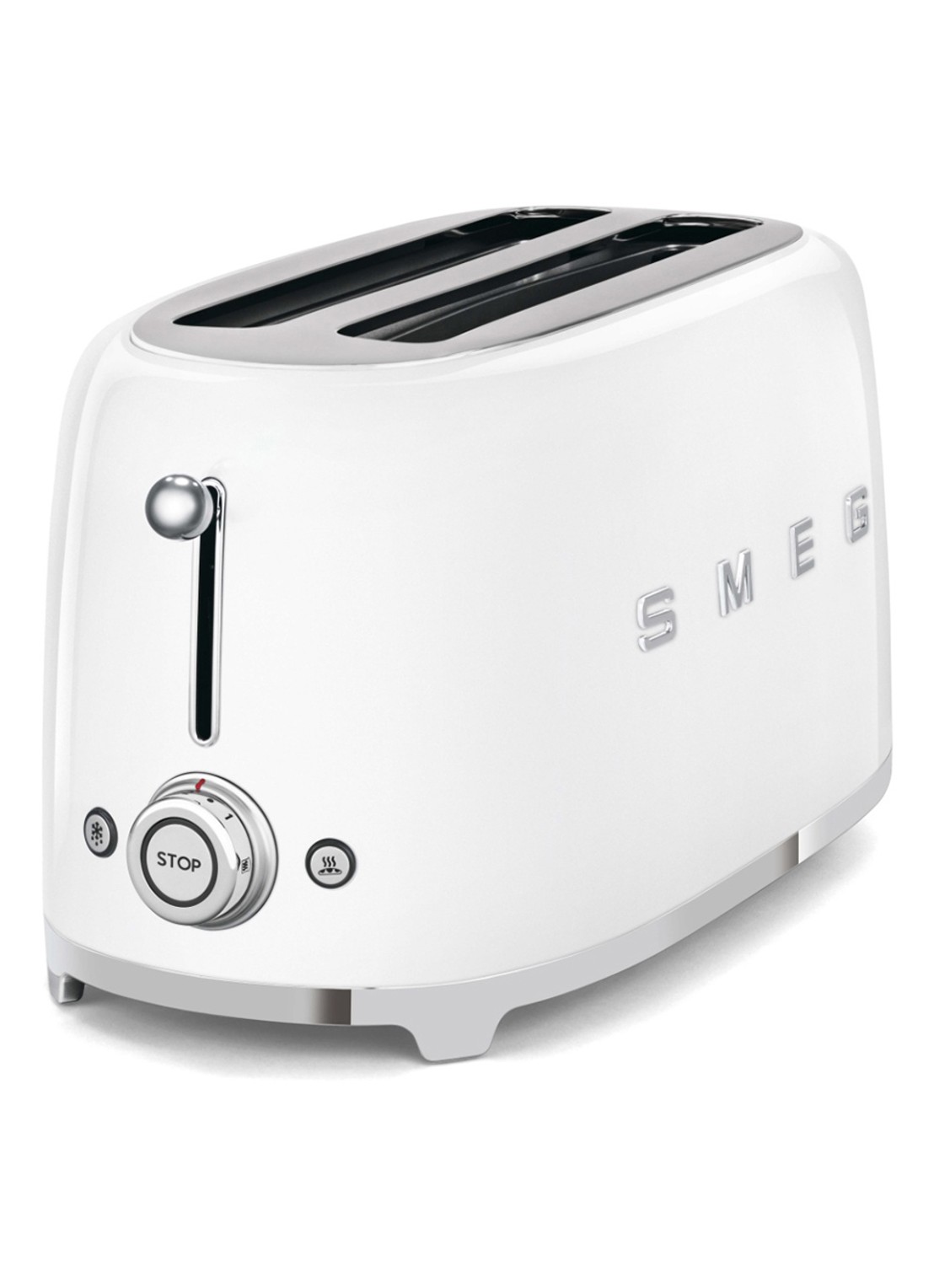 SMEG 50's Style broodrooster 2-slots extra lang TSF02WHEU  - voorkant 2 wit