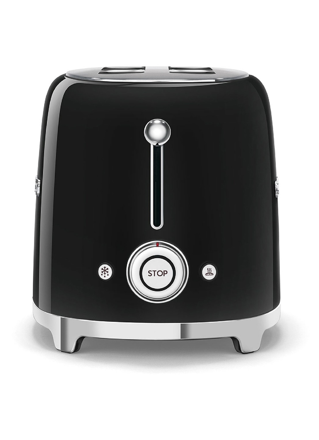 SMEG 50's Style broodrooster 2-slots TSF01BLEU - achterkant zwart
