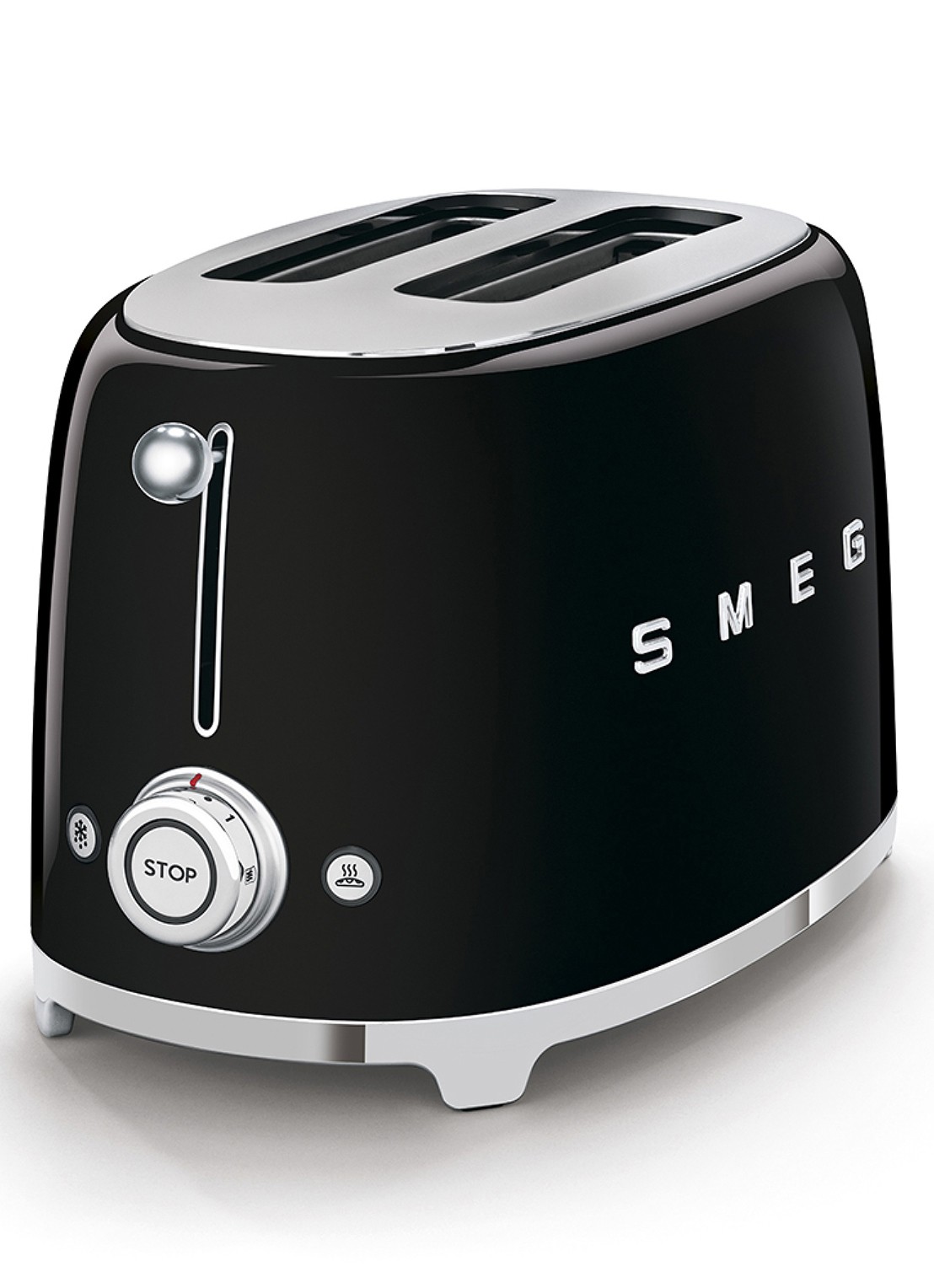 SMEG 50's Style broodrooster 2-slots TSF01BLEU - voorkant 3 zwart