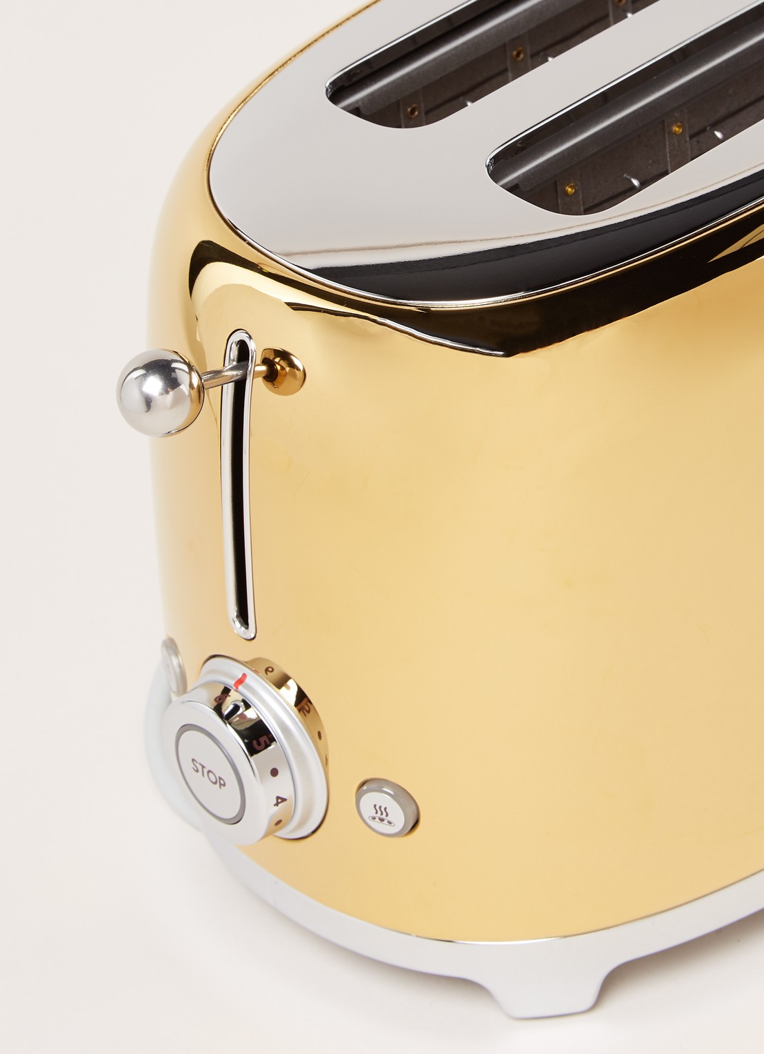 SMEG 50's Style broodrooster 2-slots TSF01GOEU - detail goud