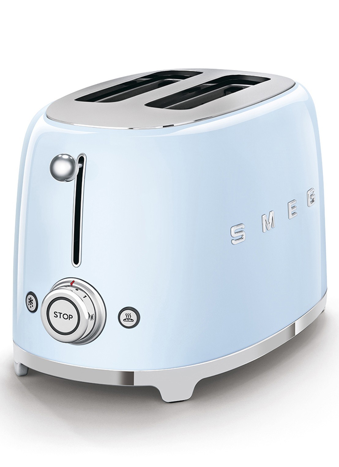 SMEG 50's Style broodrooster 2-slots TSF01PBEU - voorkant 2 pastelblauw