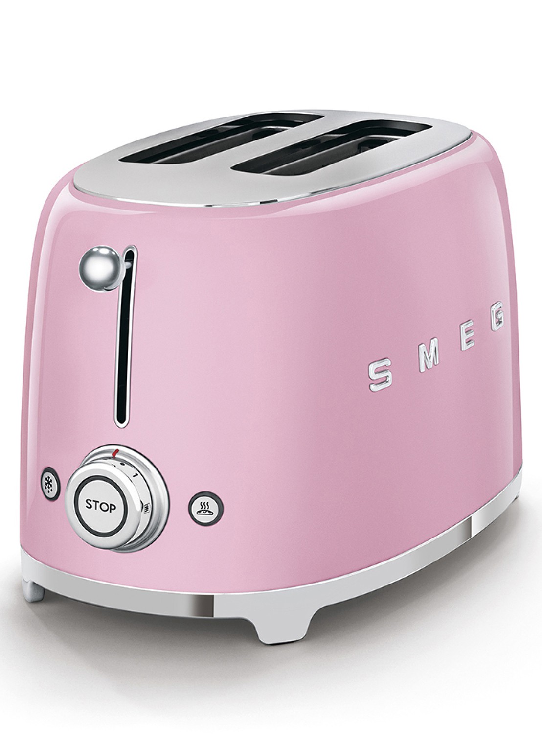 SMEG 50's Style broodrooster 2-slots TSF01PKEU - voorkant 3 roze