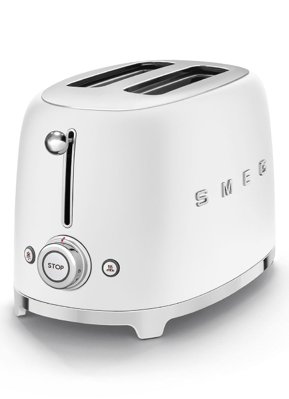 SMEG 50's Style broodrooster 2-slots TSF01WHMEU - voorkant 3 mat wit