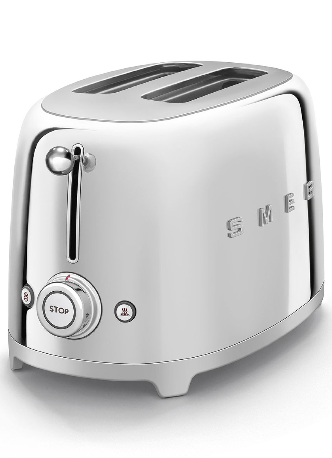 SMEG 50's Style broodrooster 2-slots TSF03CREU - voorkant 3 steel