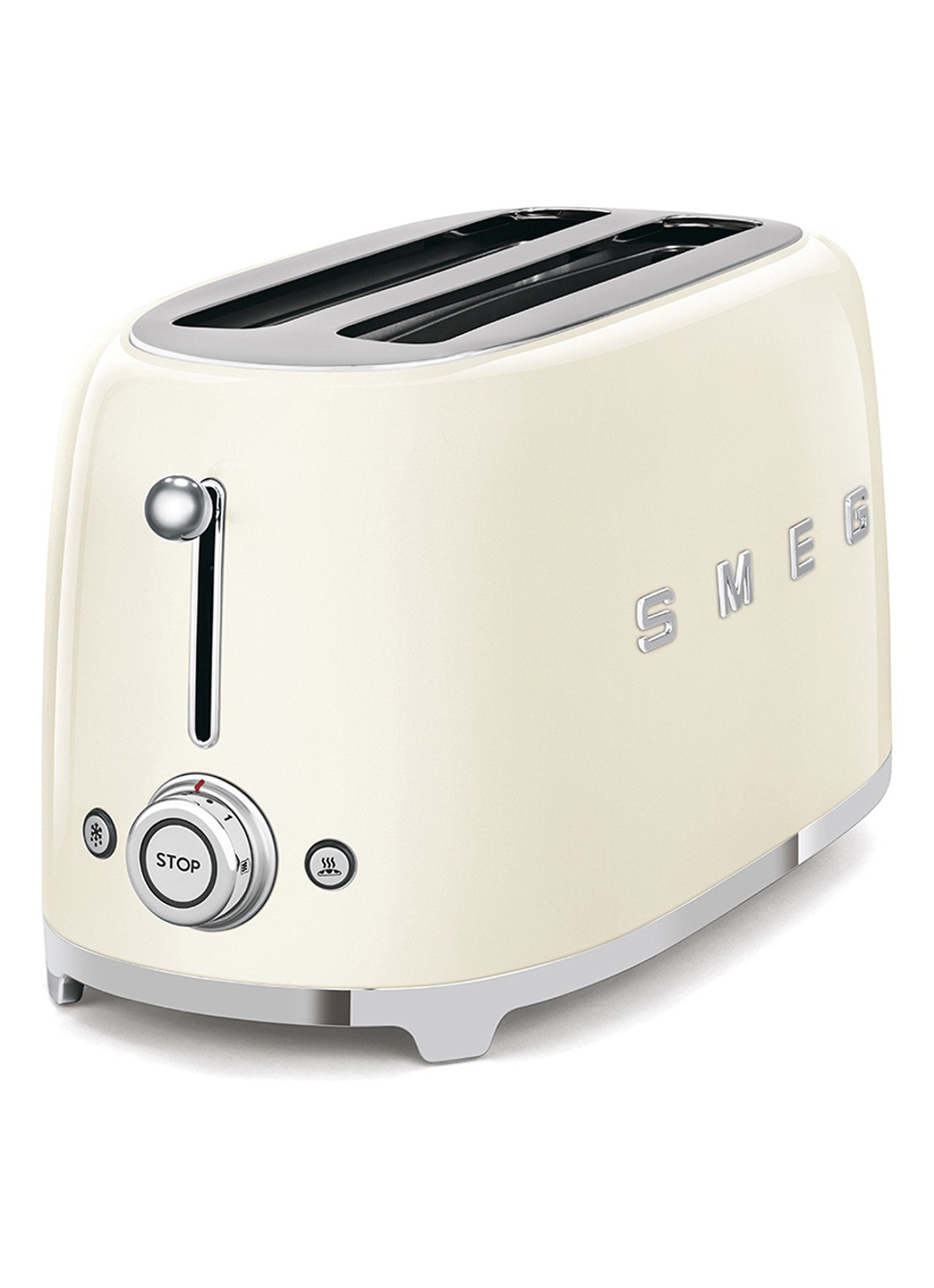 SMEG 50's Style broodrooster 2-slots - voorkant 3 crème