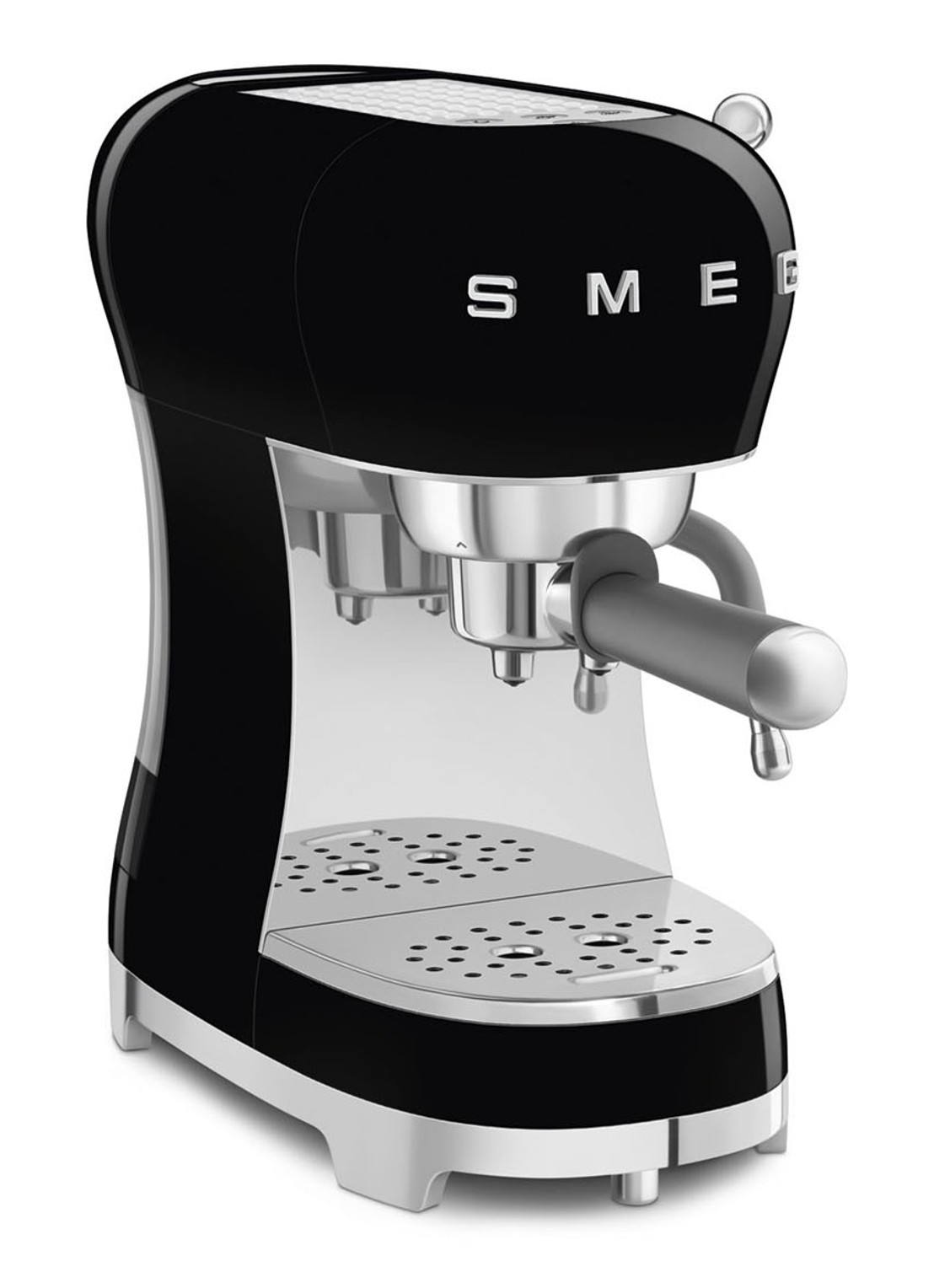 SMEG 50's Style espressomachine ECF02BLEU - achterkant zwart