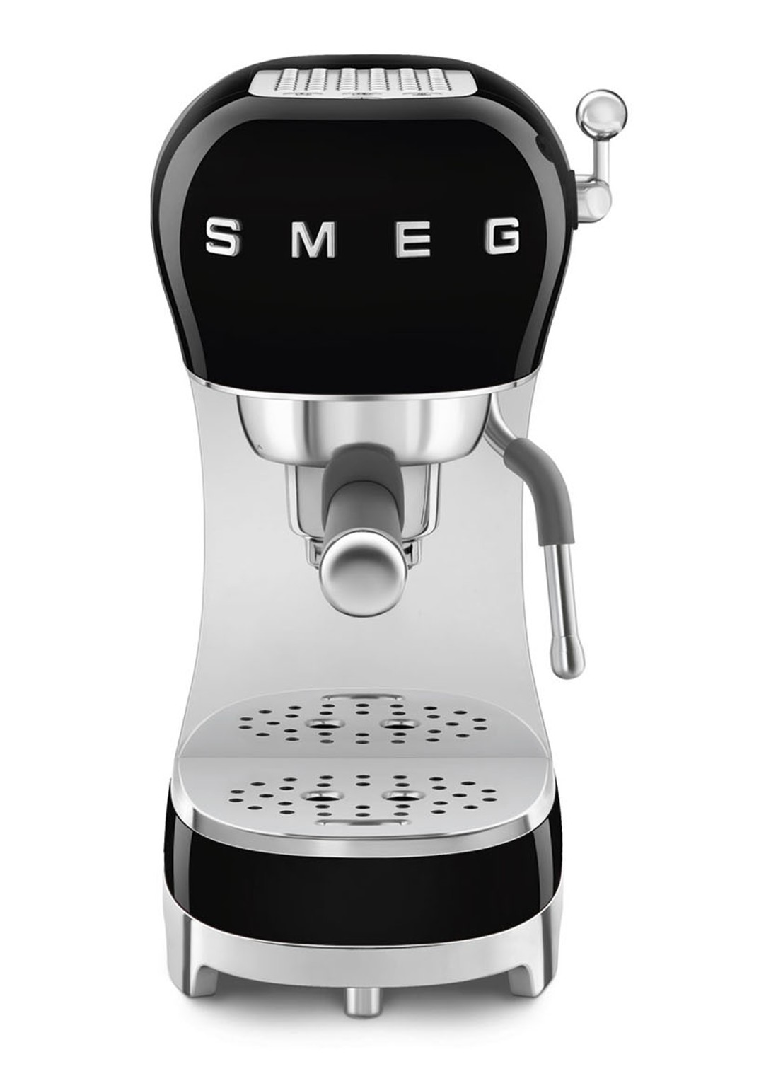 SMEG 50's Style espressomachine ECF02BLEU - voorkant 2 zwart