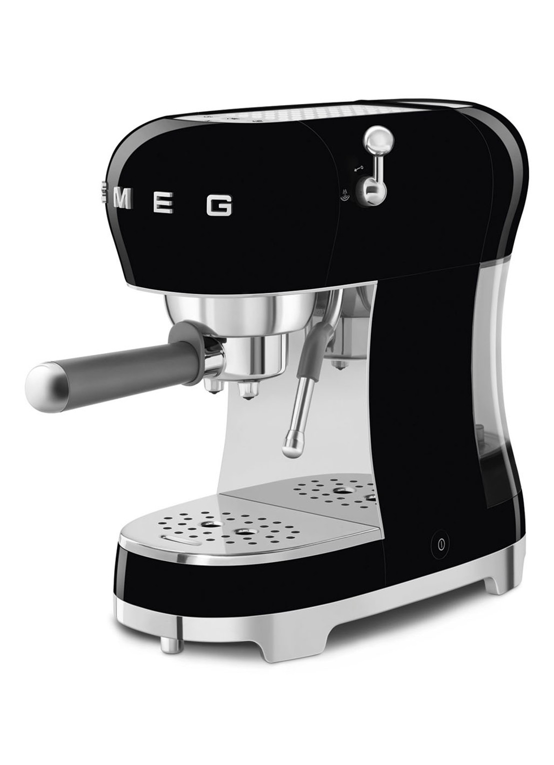 SMEG 50's Style espressomachine ECF02BLEU - voorkant 3 zwart