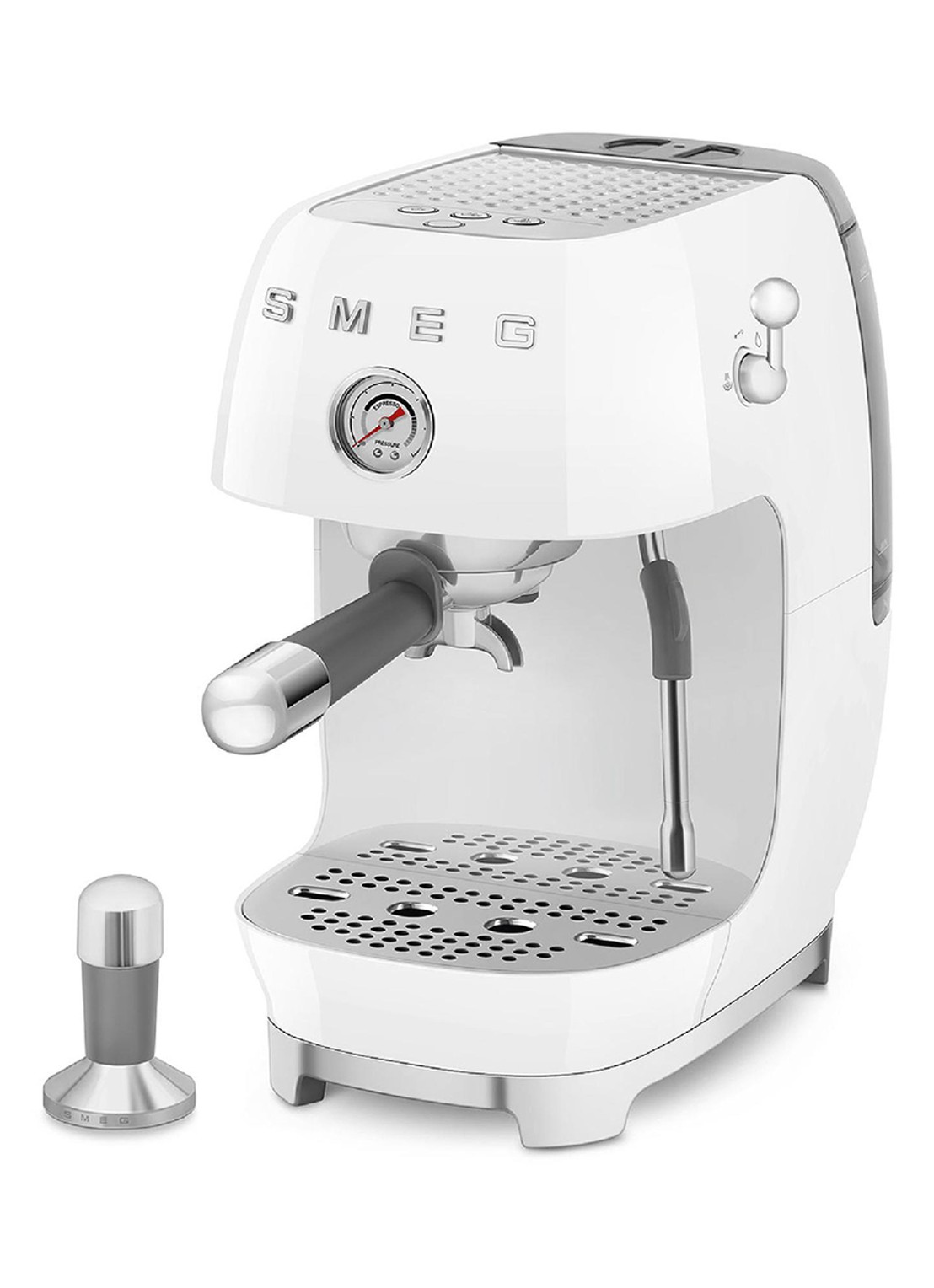 SMEG 50's Style handmatige espressomachine ECF03 - voorkant 2 wit