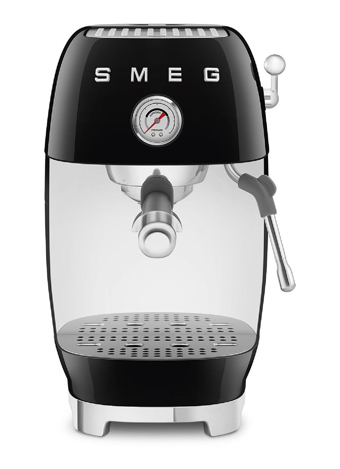 SMEG 50's Style handmatige espressomachine ECF03 - voorkant zwart