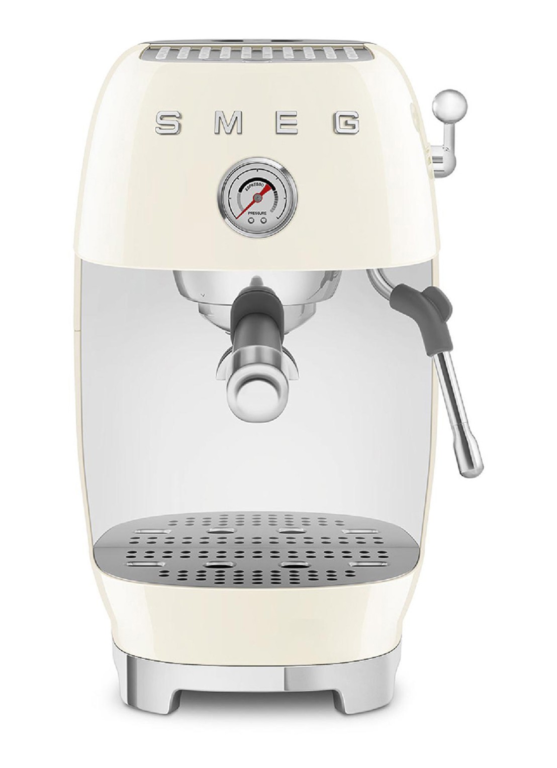 SMEG 50's Style handmatige espressomachine ECF03 - voorkant 2 beige