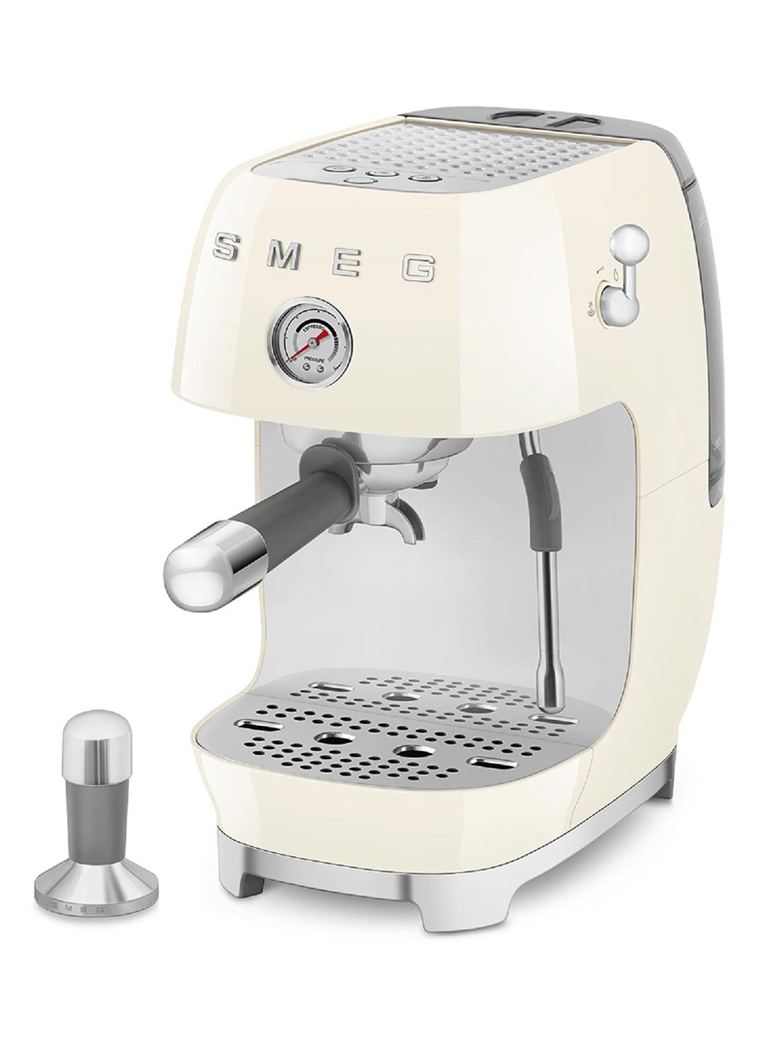 SMEG 50's Style handmatige espressomachine ECF03 - voorkant 3 beige