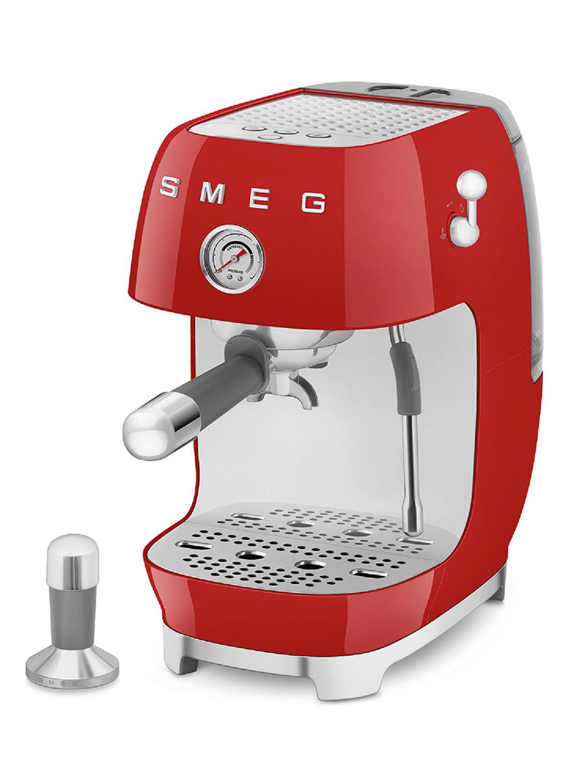 SMEG 50's Style handmatige espressomachine ECF03 - voorkant 4 rood
