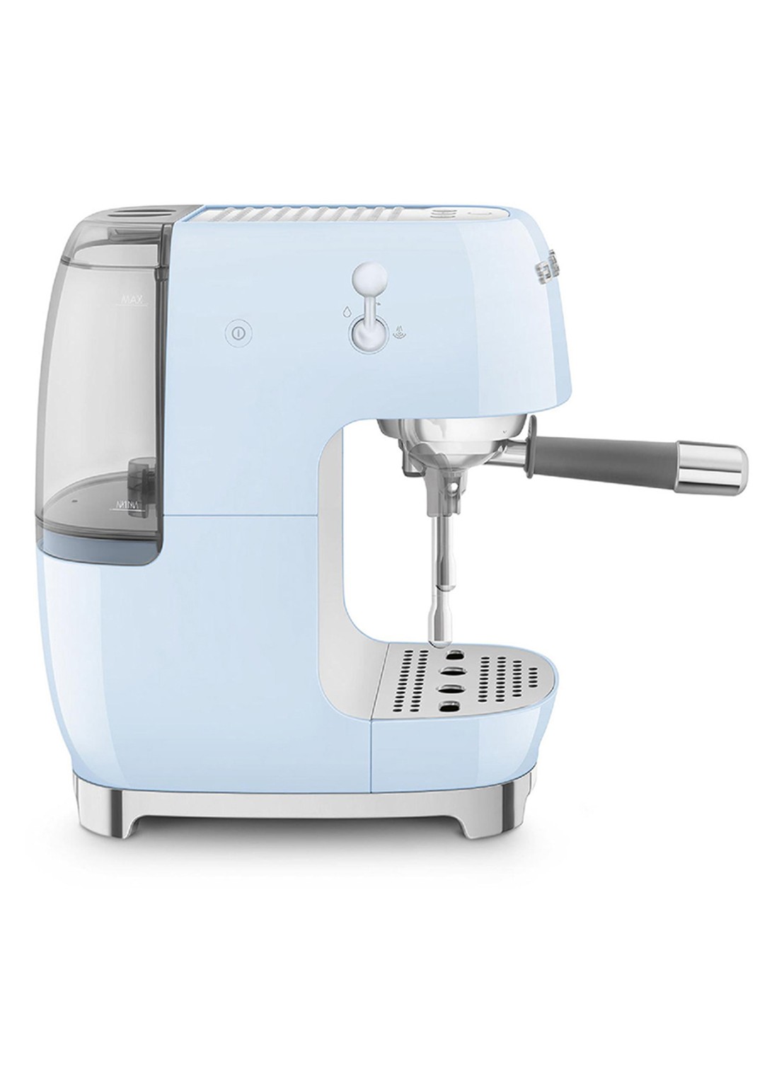 SMEG 50's Style handmatige espressomachine ECF03 - achterkant 4 lichtblauw